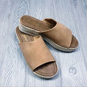 Lynx Joey espadrille slide sandal cognac 7.5 NEW